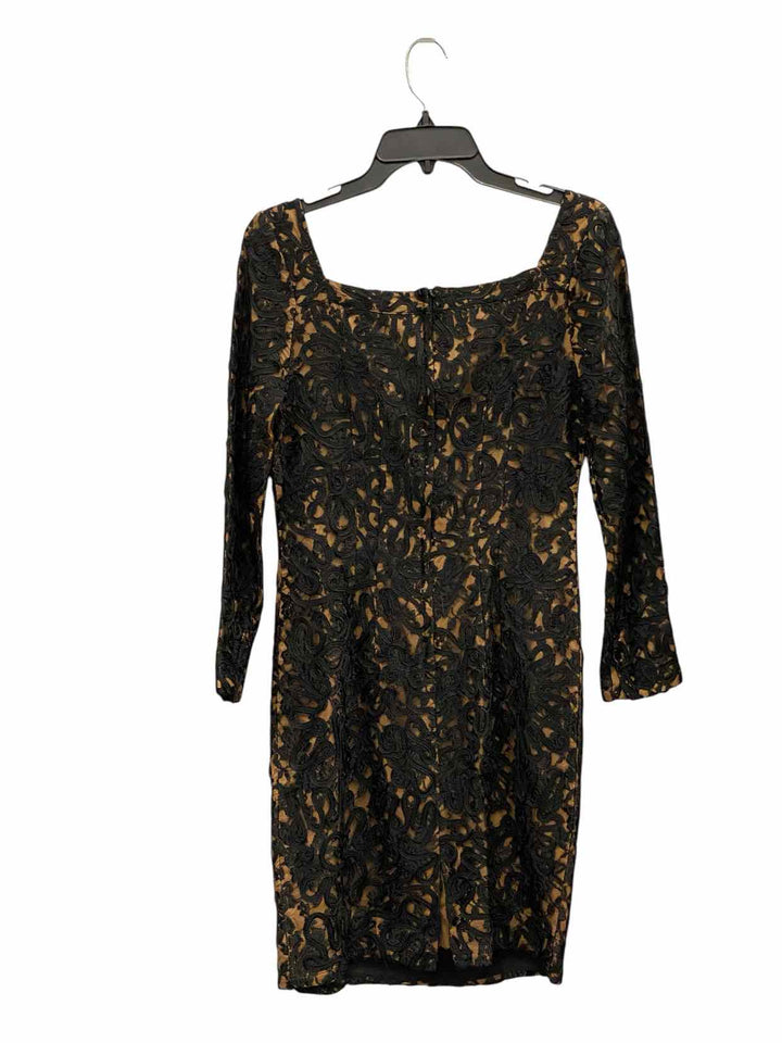 Carmen Marc Valvo Size 8 Black Lace Dress