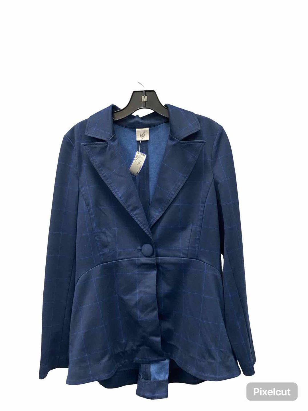 Cabi Size S Blue Grid Blazer