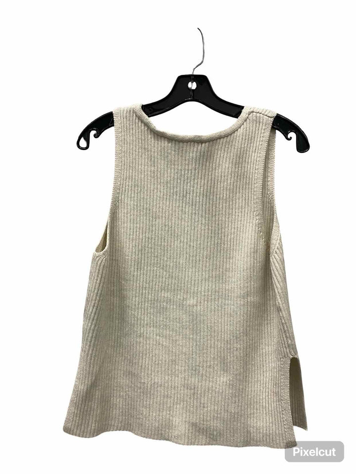 Express Size S Beige Knit 60% Cotton Vest