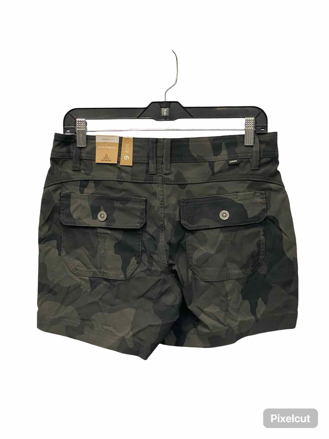 PrAna Size 6 Green camo print NWT Shorts