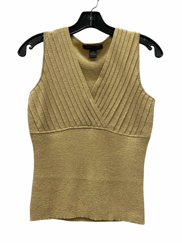 August Silk Size MP Gold Metallic Tank Top