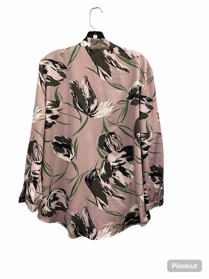 Ann Taylor Size XL Pink Floral Long Sleeve Shirts