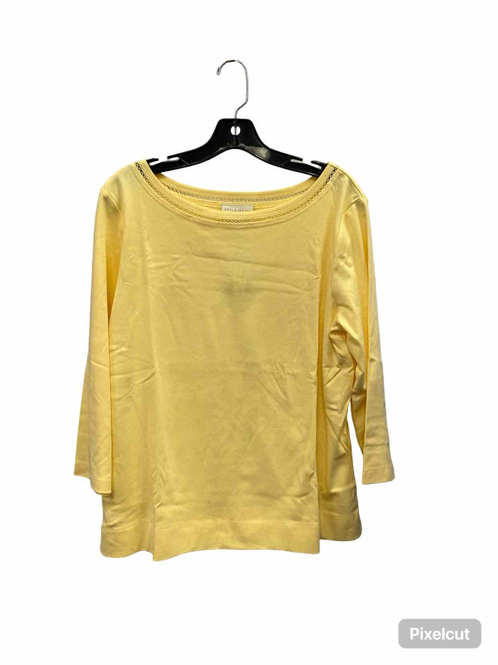 Appleseed's Size L Yellow 100% cotton Long Sleeve Shirts