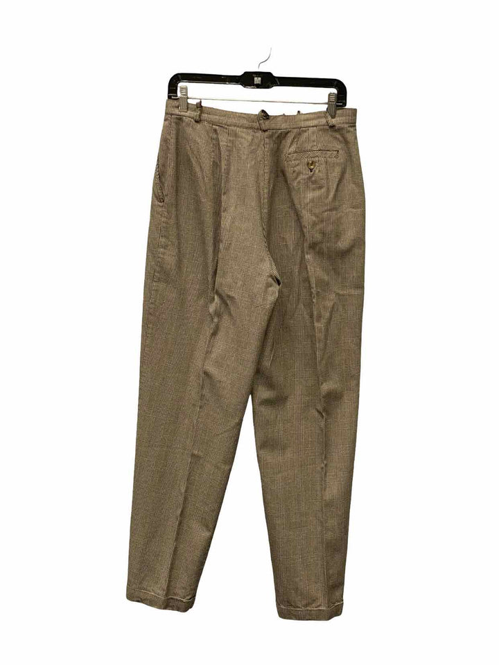 Talbots Size 8 Brown Plaid Pants