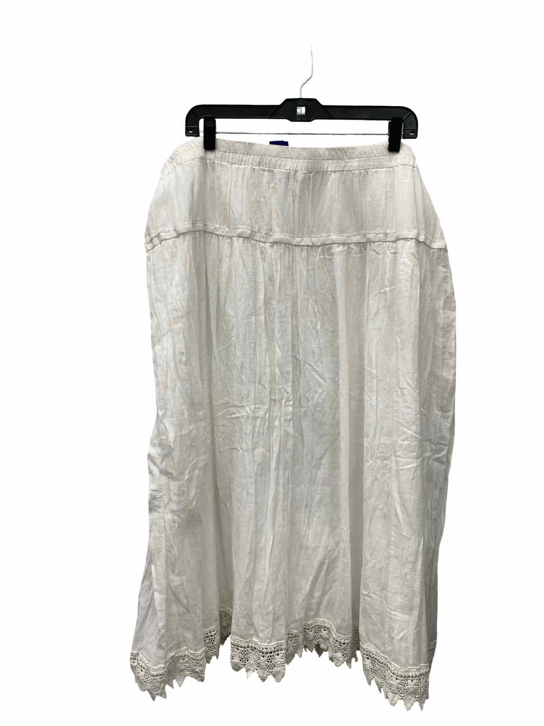 ellos Size 1X White 100% cotton Skirt