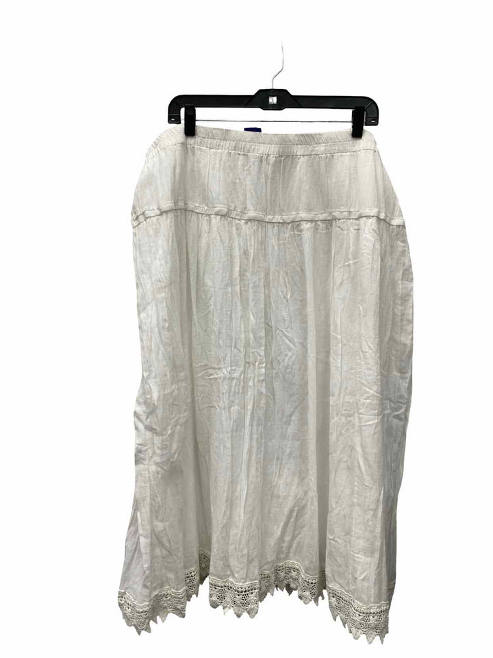 ellos Size 1X White 100% cotton Skirt