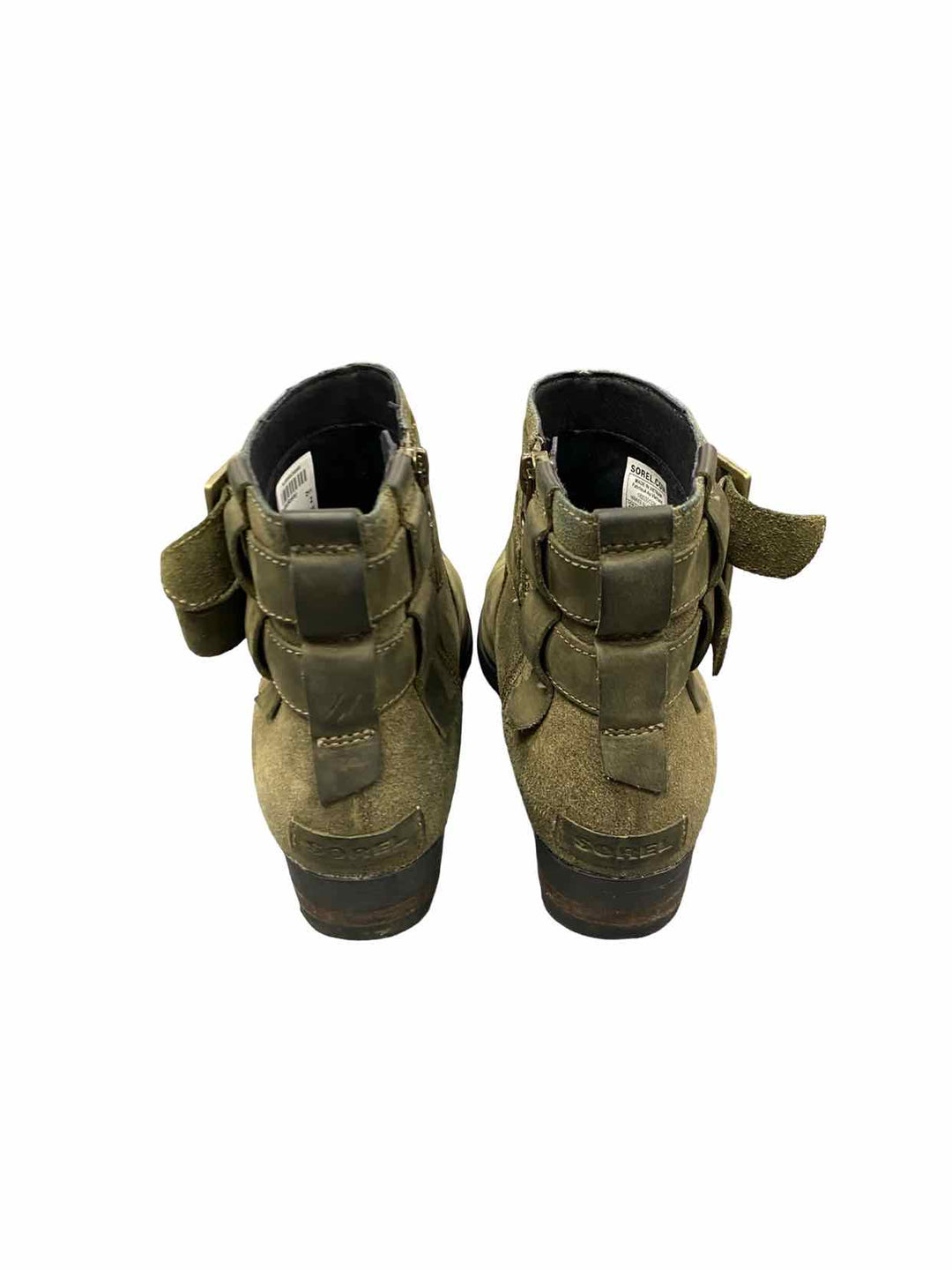 Sorel Shoe Size 8.5 Green Leather Lolla Bootie Boots(Ankle)