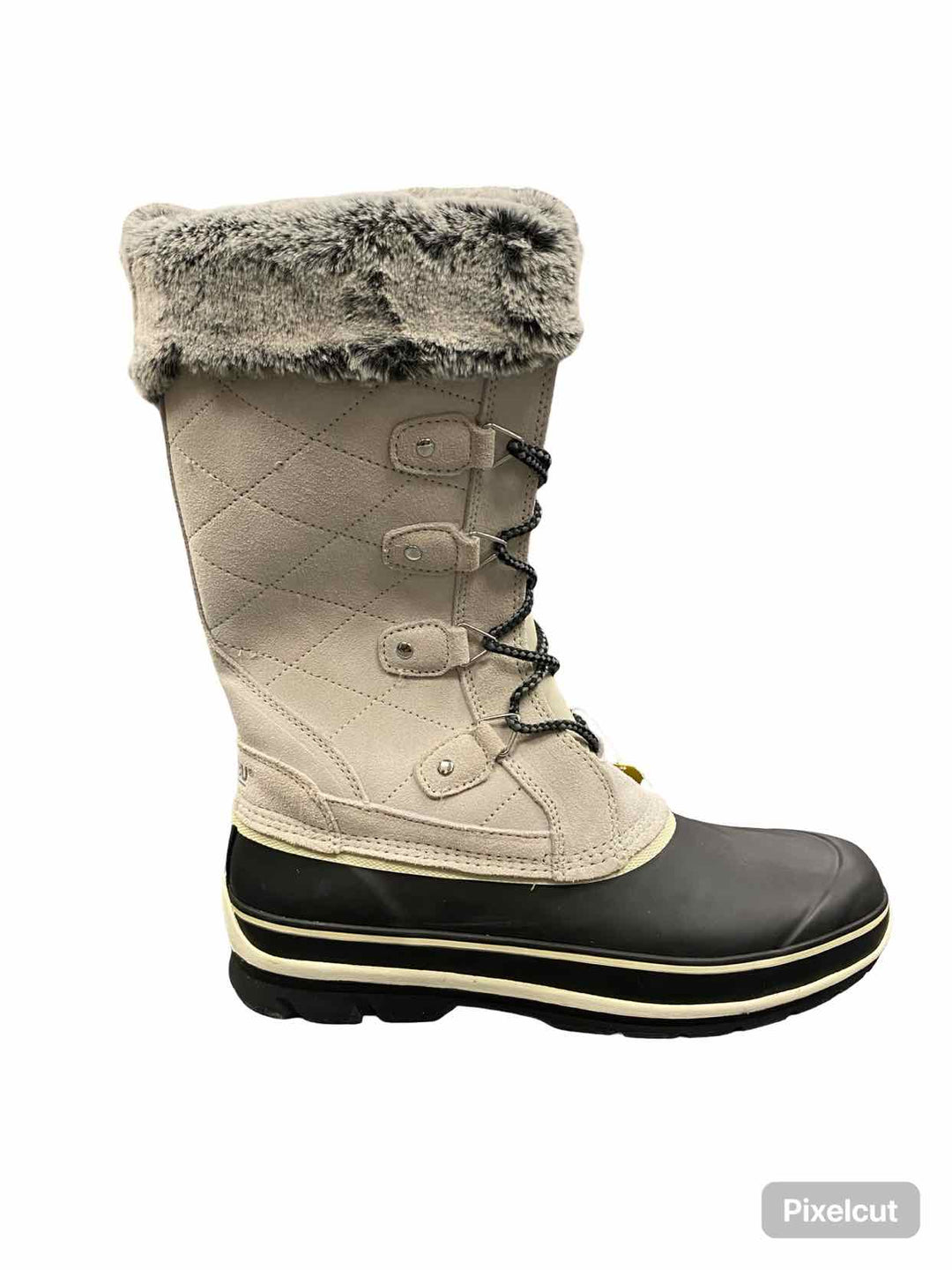 Khombu Shoe Size 10 Cream Black NWOT Boots(knee)