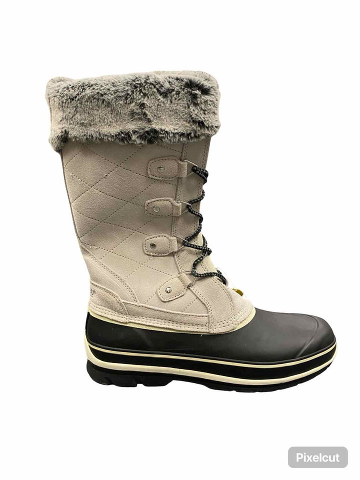 Khombu Shoe Size 10 Cream Black NWOT Boots(knee)