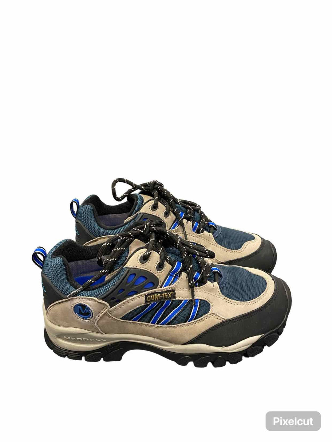 Merrell Shoe Size 8.5 Tan Black & Blue waterproof NWOT Sneakers