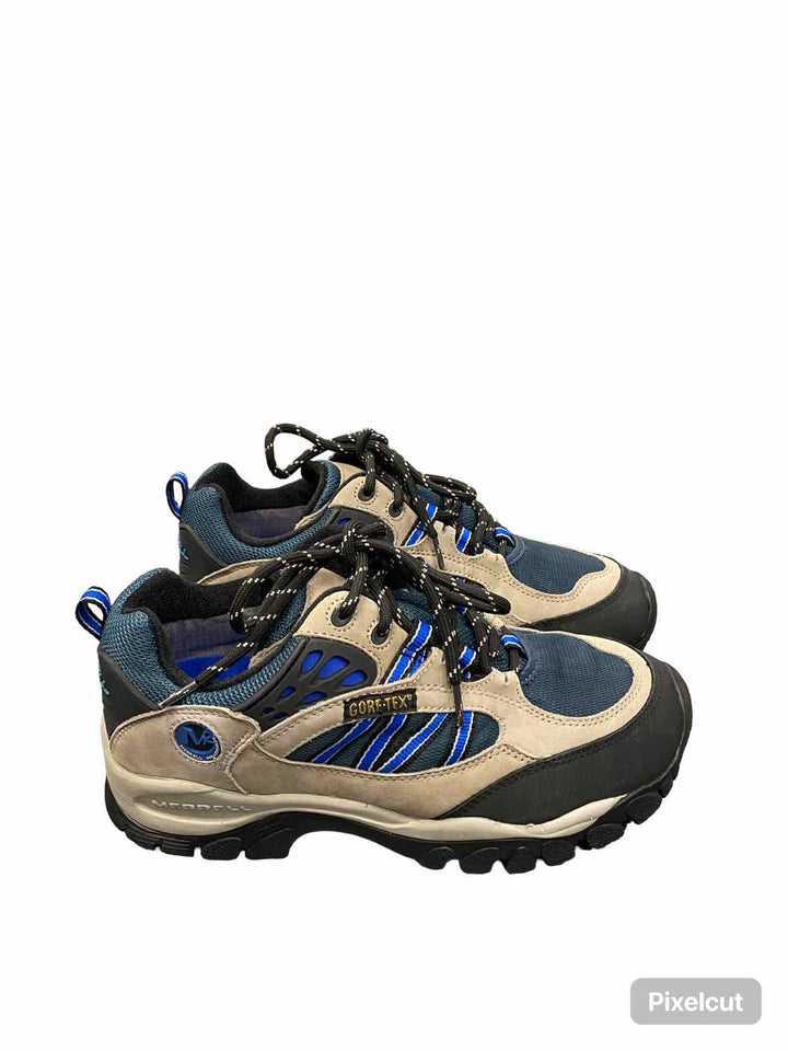 Merrell Shoe Size 8.5 Tan Black & Blue waterproof NWOT Sneakers