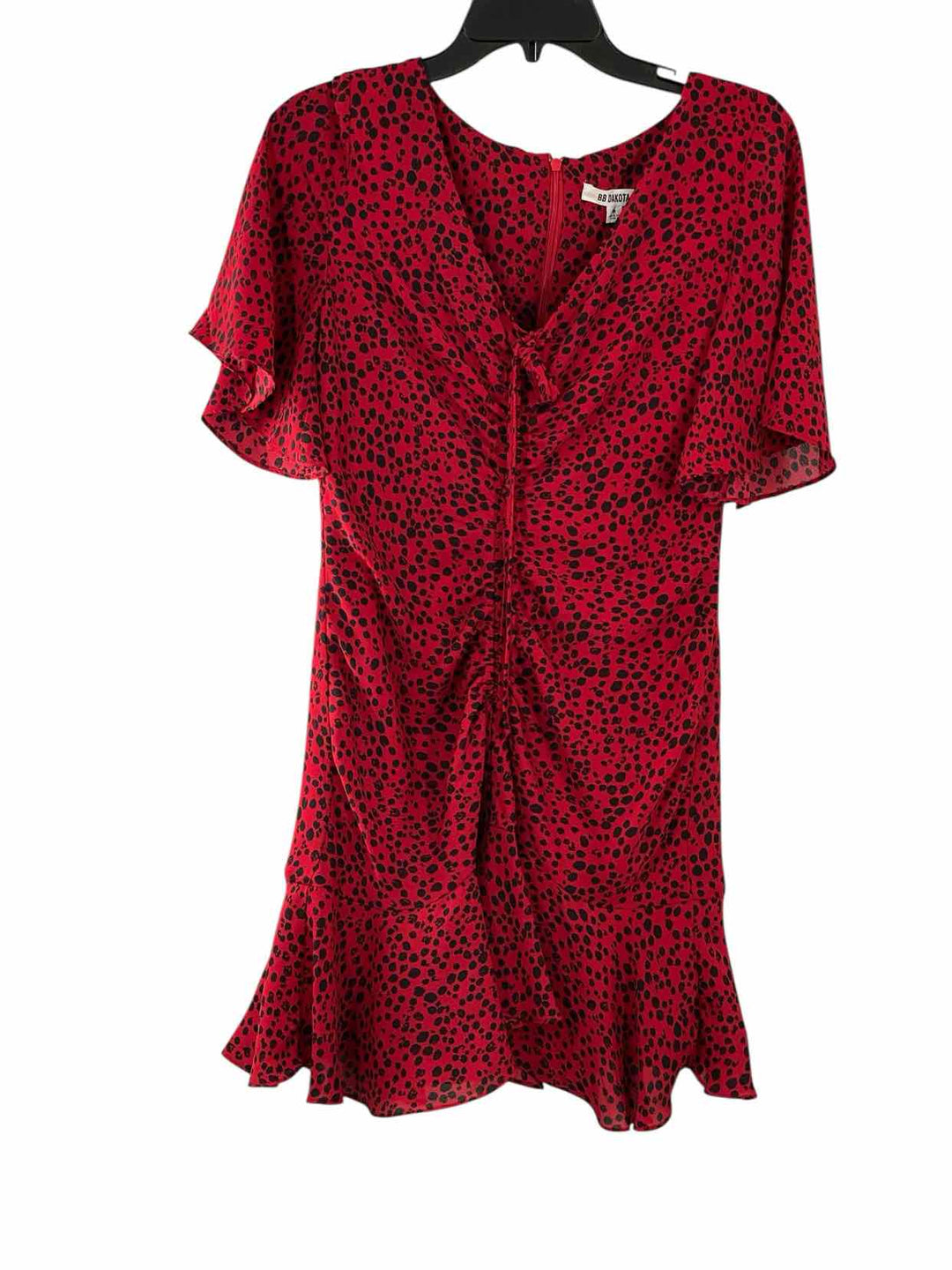 BB Dakota Size 6 Red Black Cheetah Dress