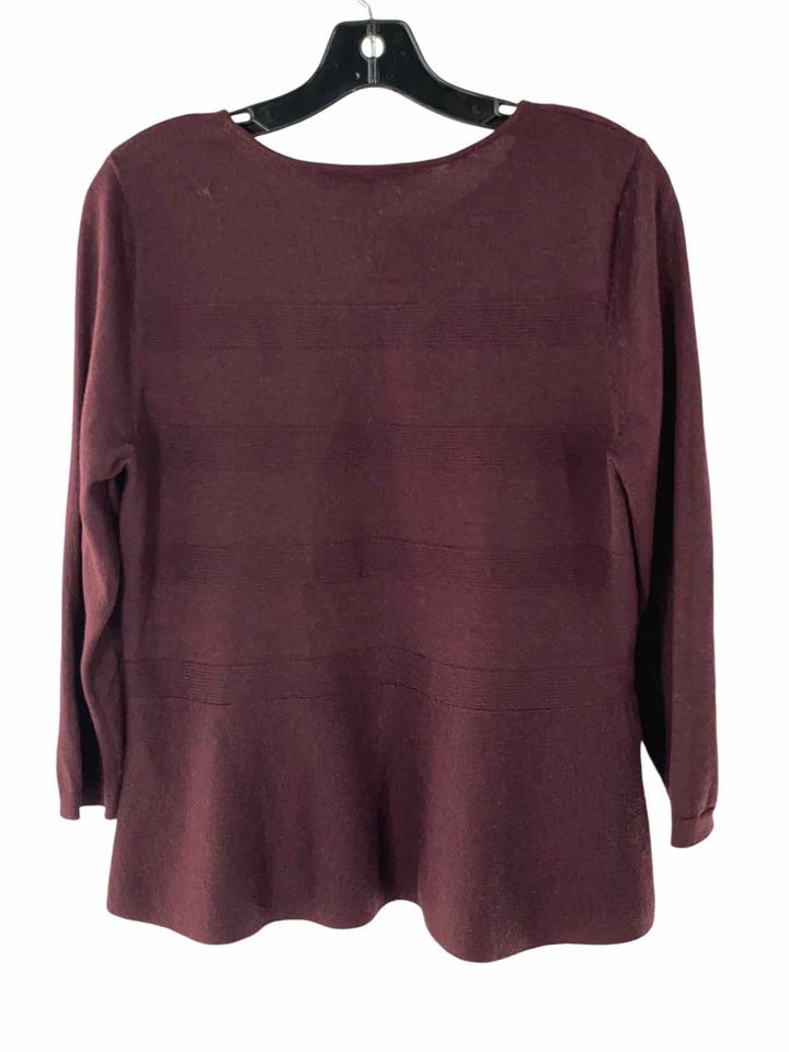 Loft Size L Burgundy Long Sleeve Shirts