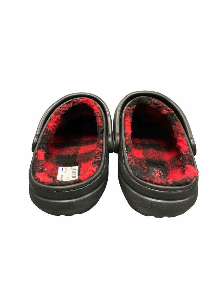 Crocs Shoe Size 9 Black Red Lined Flats