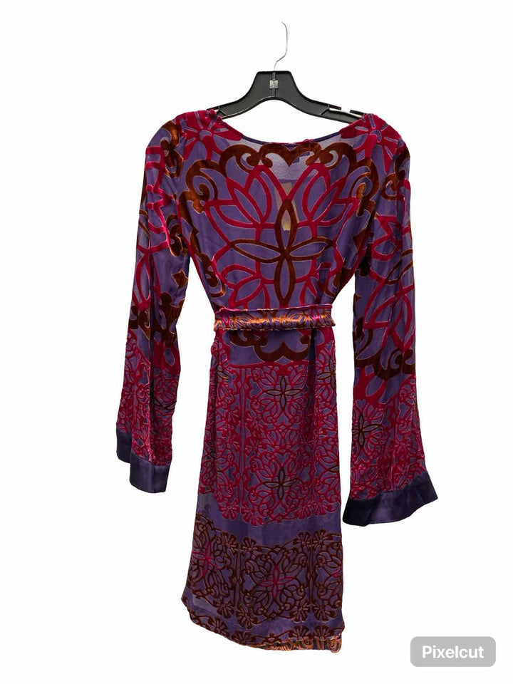 Hale Bob Size S Pink Purple Burnout Velvet Dress