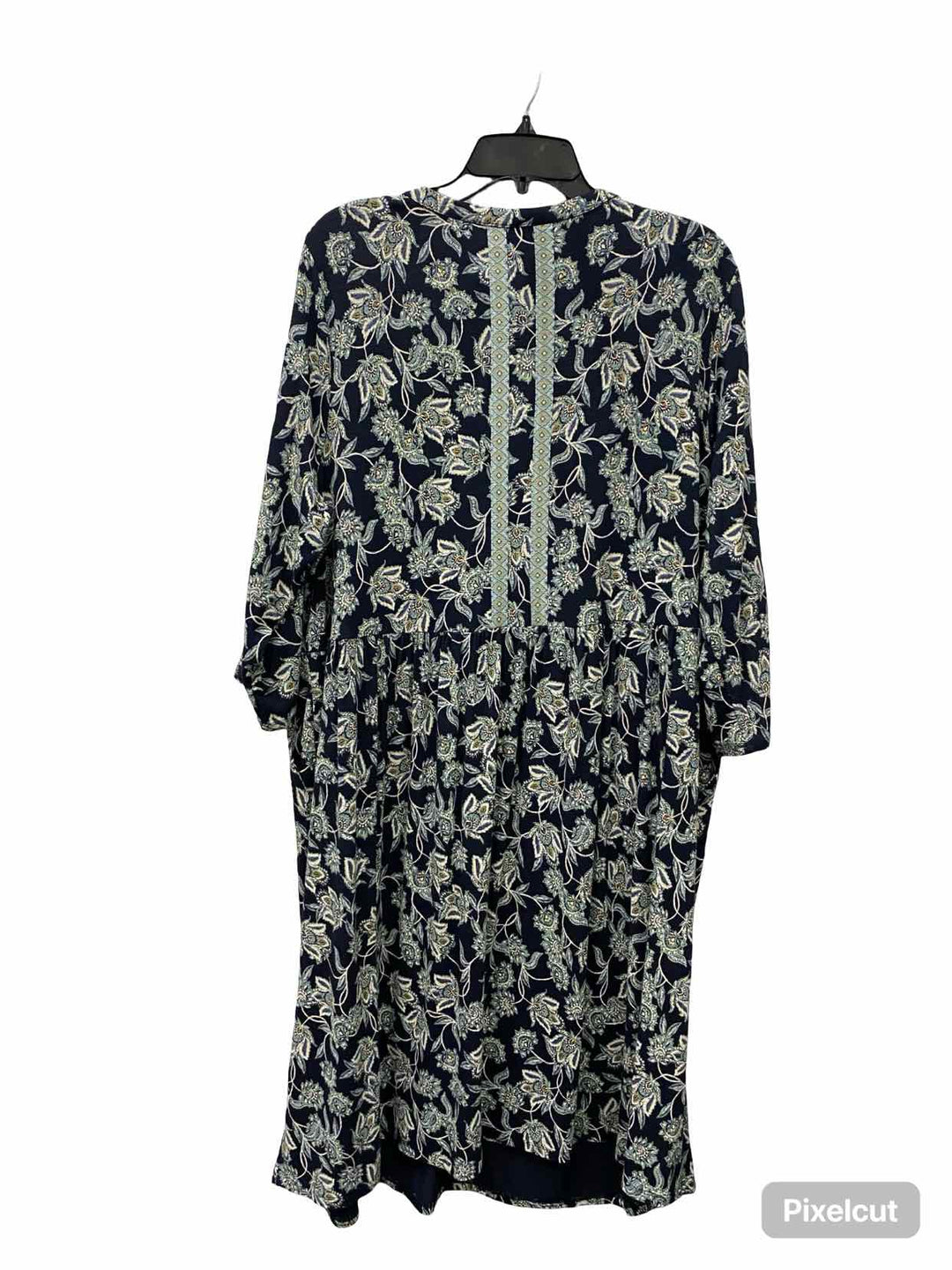 J Jill Size XL Navy Floral Dress