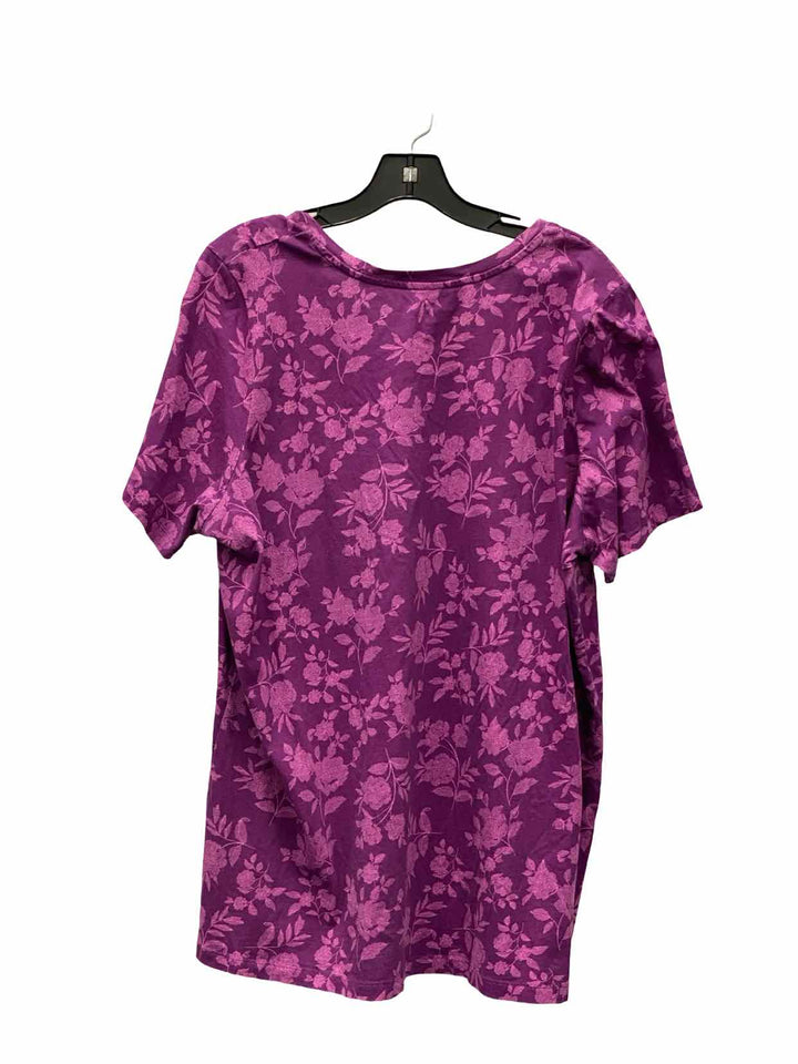 Woman Within Size 1X Purple T-shirt