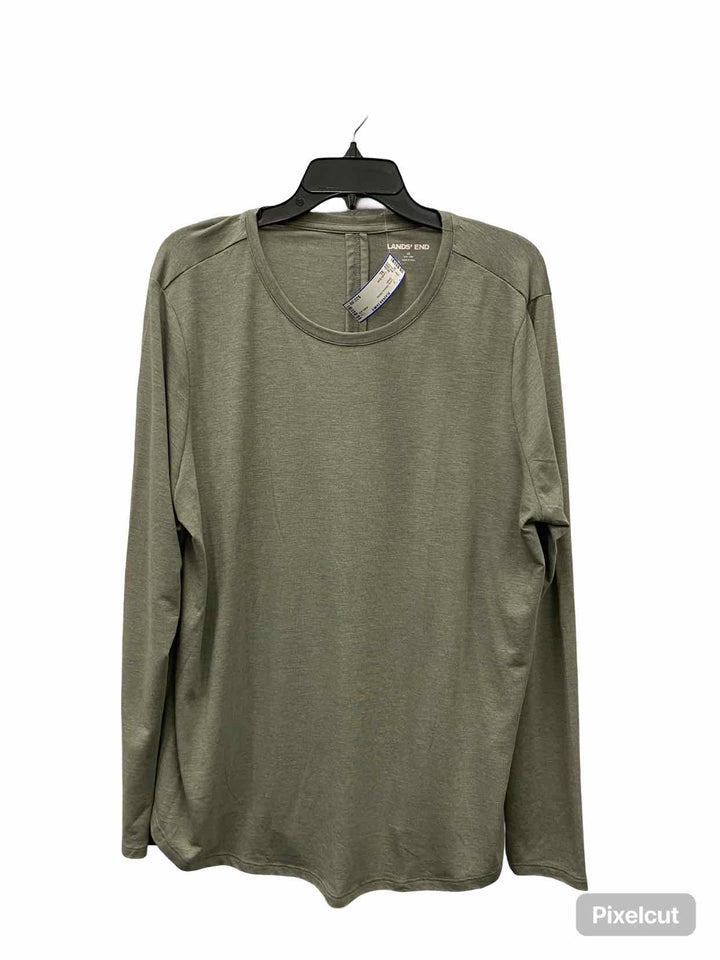 Lands End Size XL Green Long Sleeve Shirts