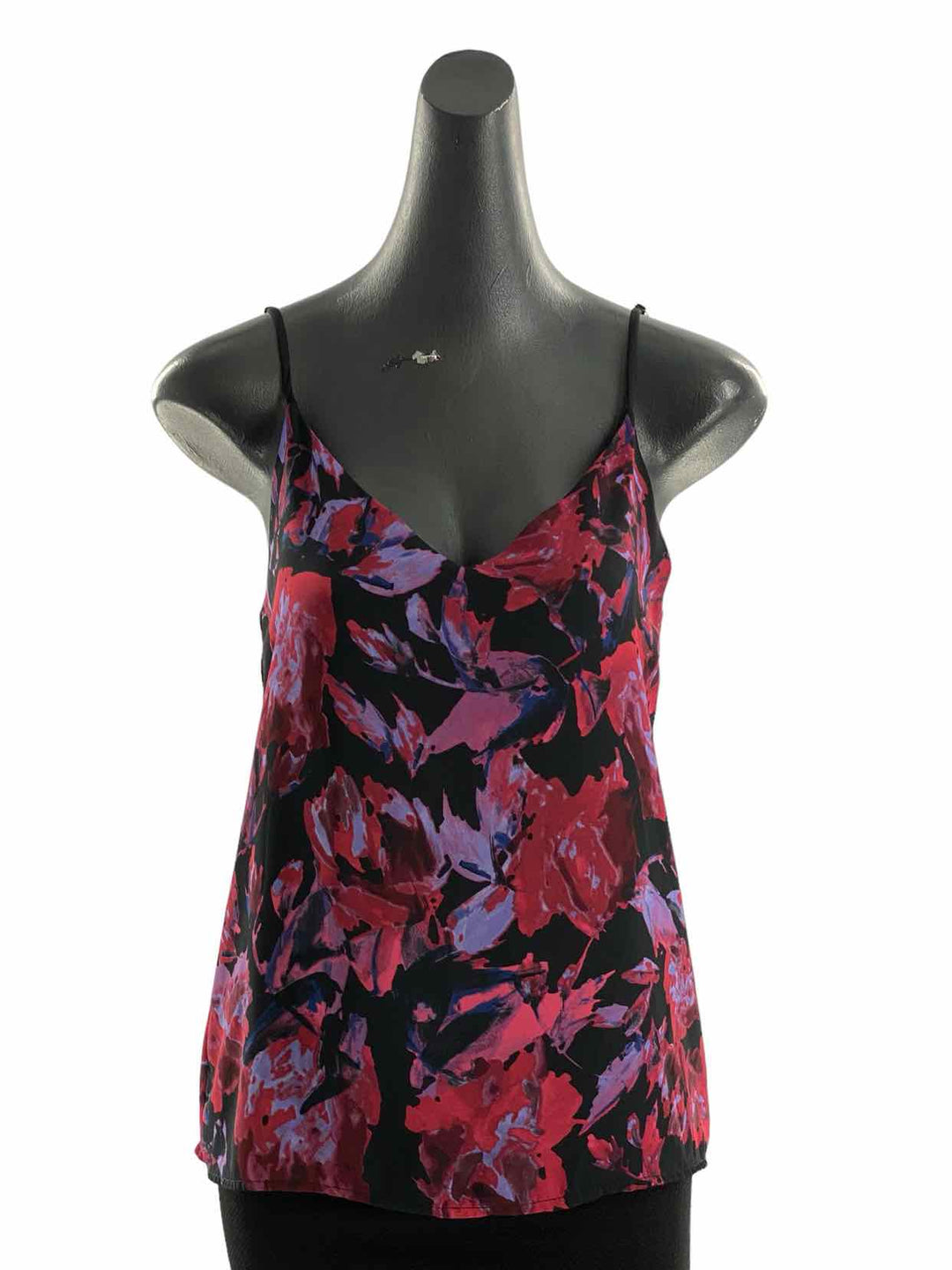 Eight Sixty Size M Black Pink Floral Tank Top