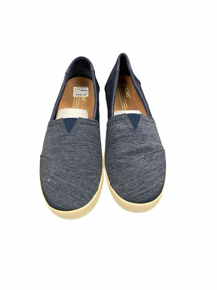 Toms Shoe Size 10 Blue slip-on Flats