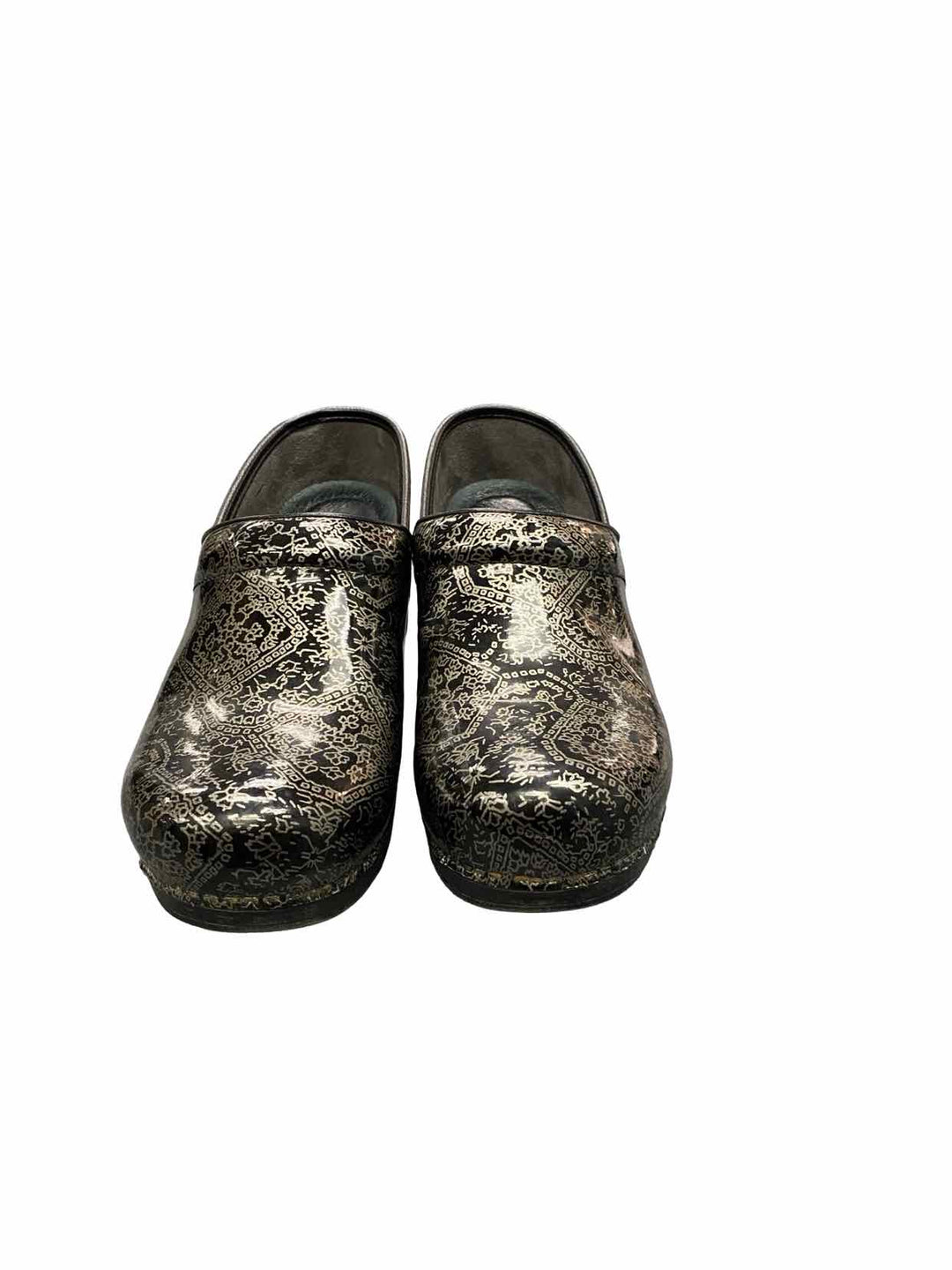 Dansko Shoe Size 40 Black Silver Clogs