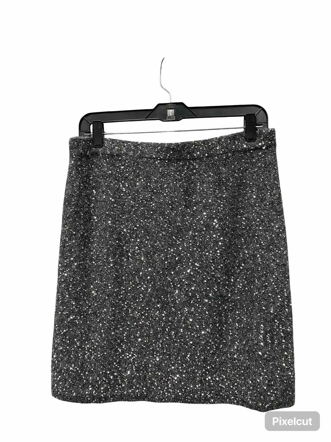 Garnet Hill Size L Gray sequined Skirt