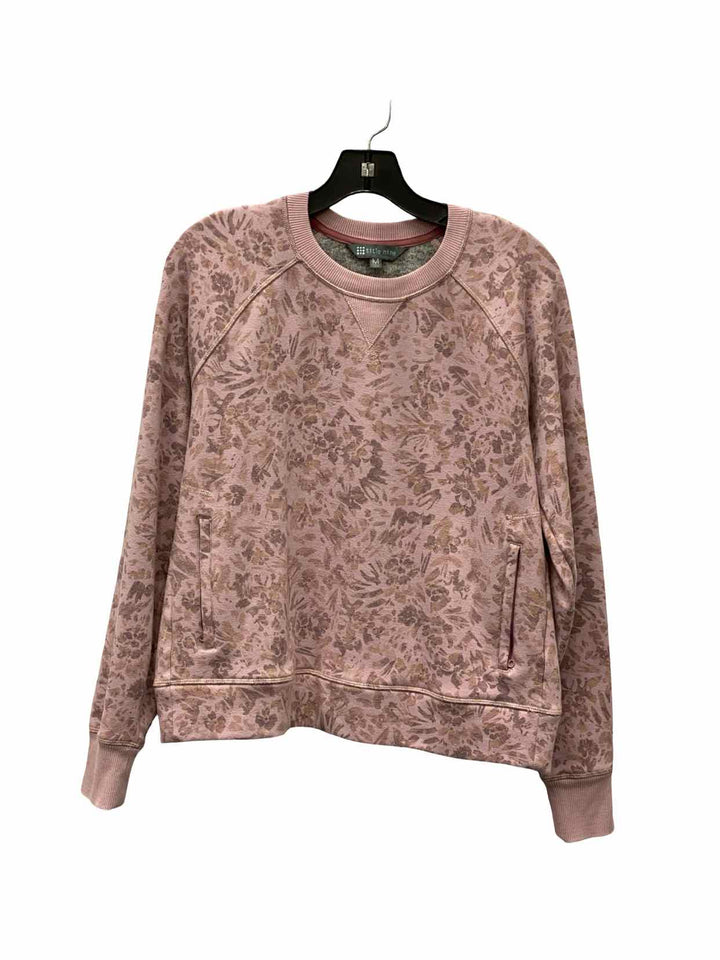 Title Nine Size M Pink Brown Print Sweater