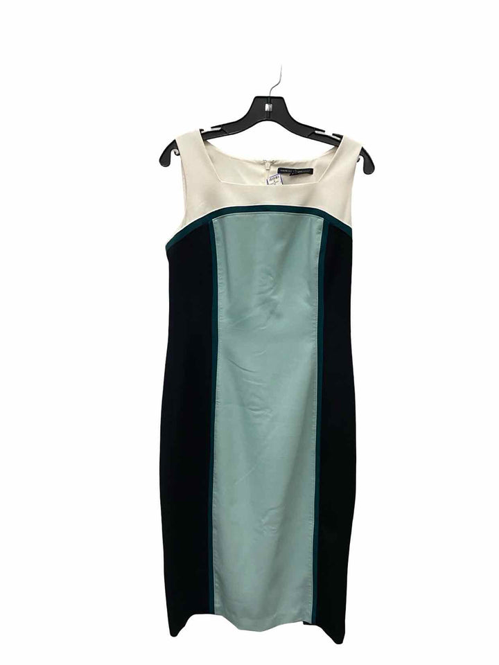 White House Black Market Size 10 Black Blue Dress
