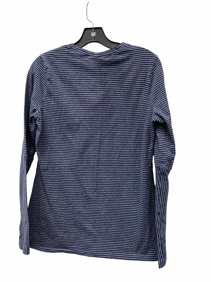 Cabi Size M Blue Striped Long Sleeve Shirts