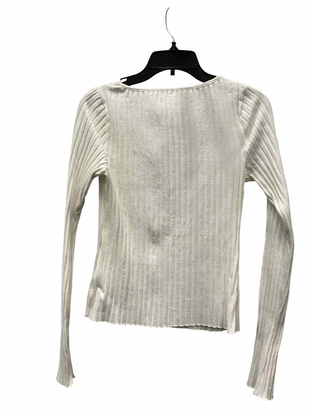Free People Size L White Long Sleeve Shirts