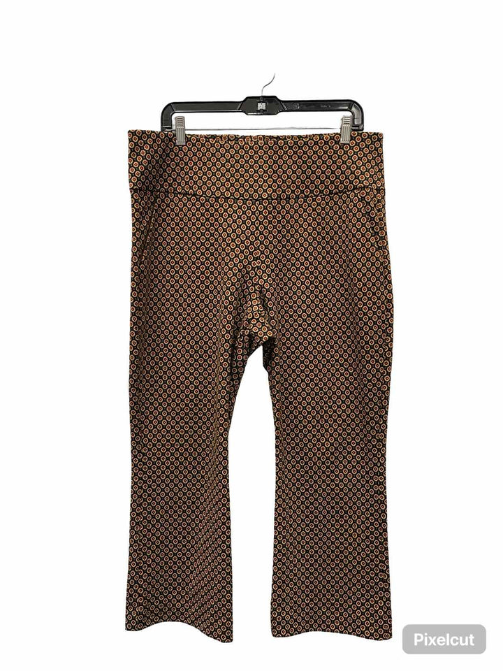 Cabi Size L Brown Black Print Pants