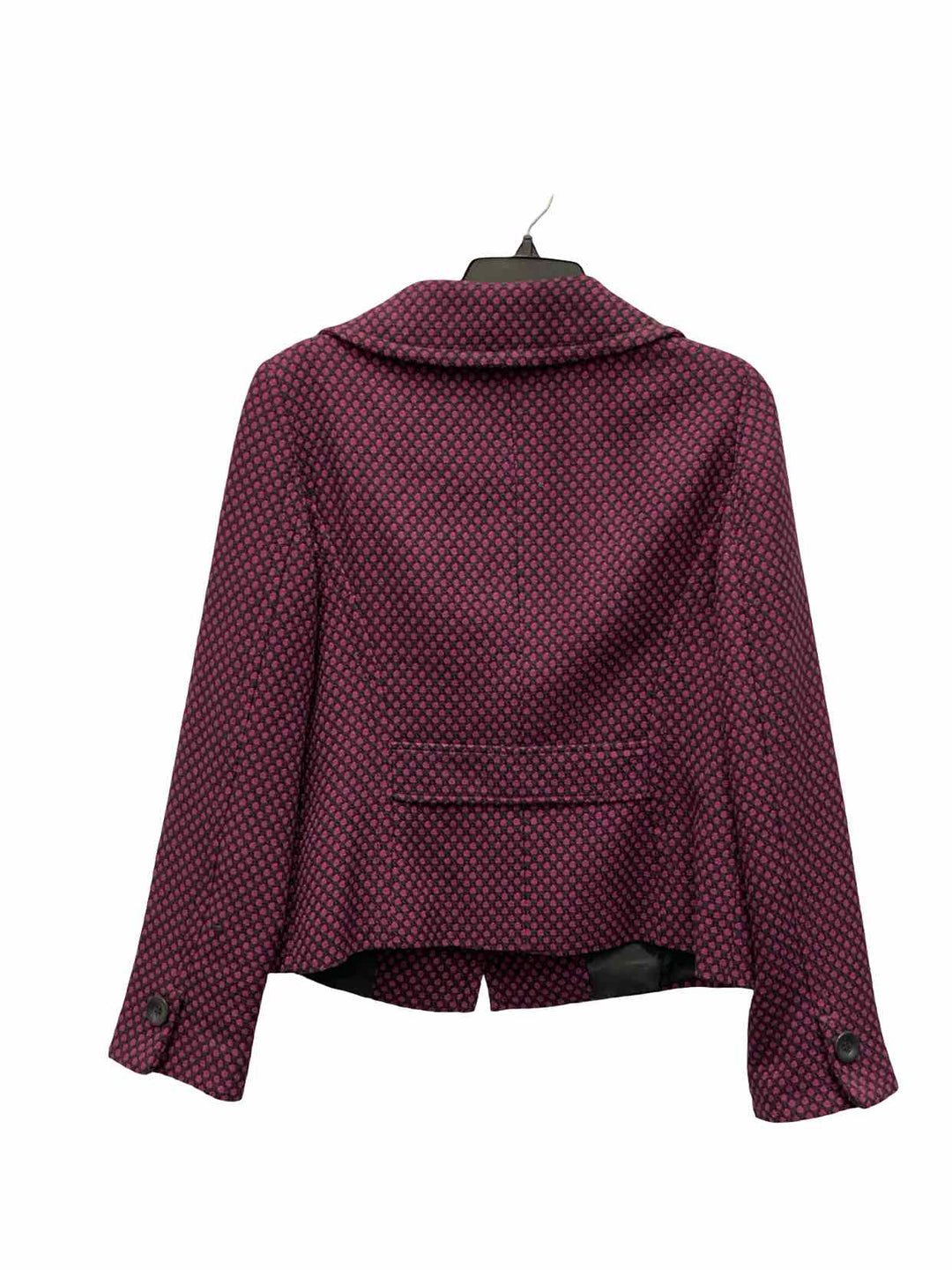 Ann Taylor Size 6 Purple Black Polka Dot Blazer