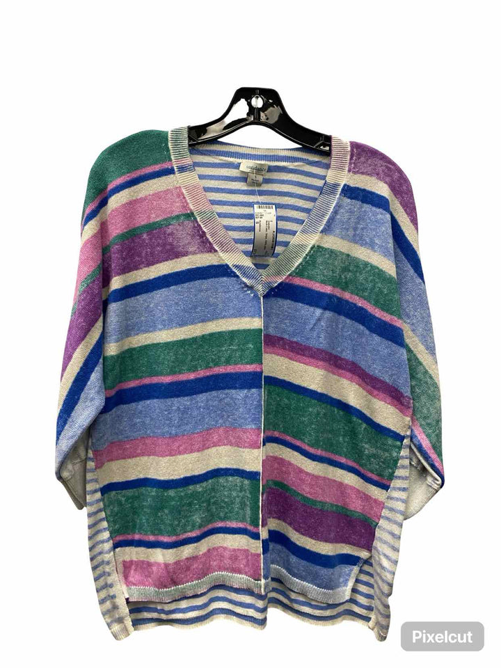 Sundance Size S Multi-Color Stripe 100% cotton Sweater