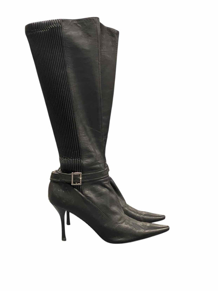 Calvin Klein Shoe Size 8.5 Black Leather Boots(knee)