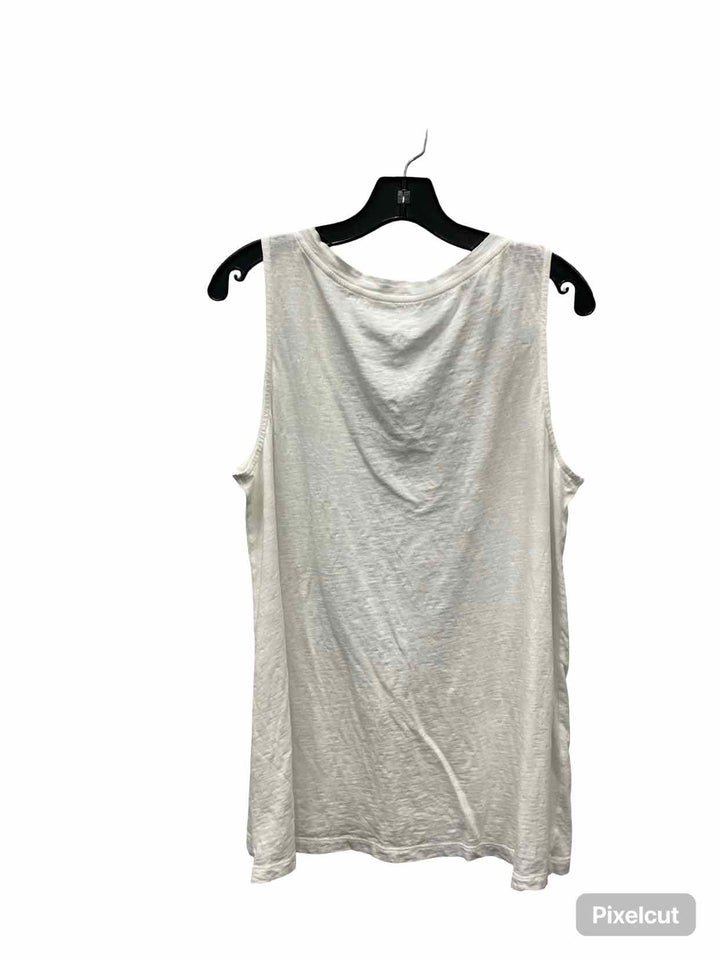 J Jill Size L White 100% cotton Tank Top
