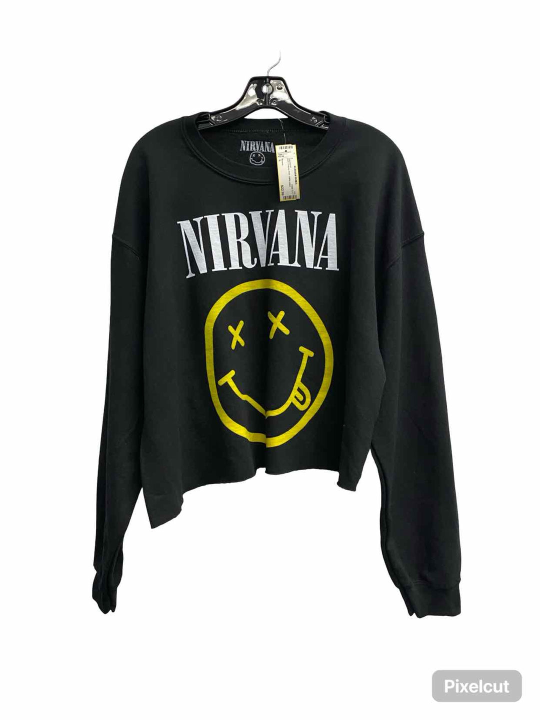 Nirvana Size L Black Graphic Print 100% cotton Sweatshirt