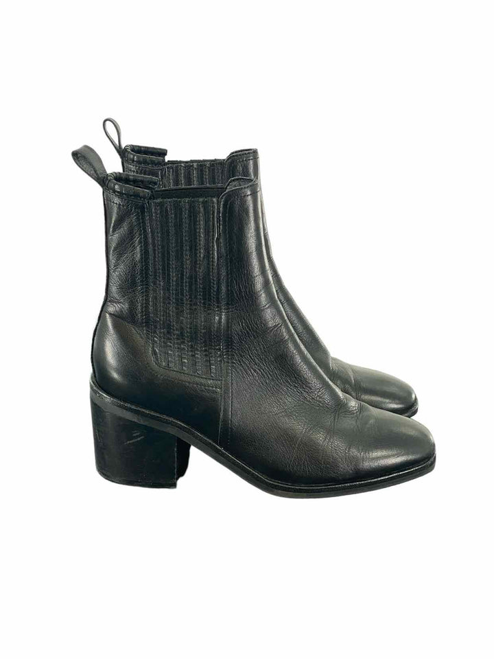 Silent D Shoe Size 39 Black Leather Boots(Ankle)