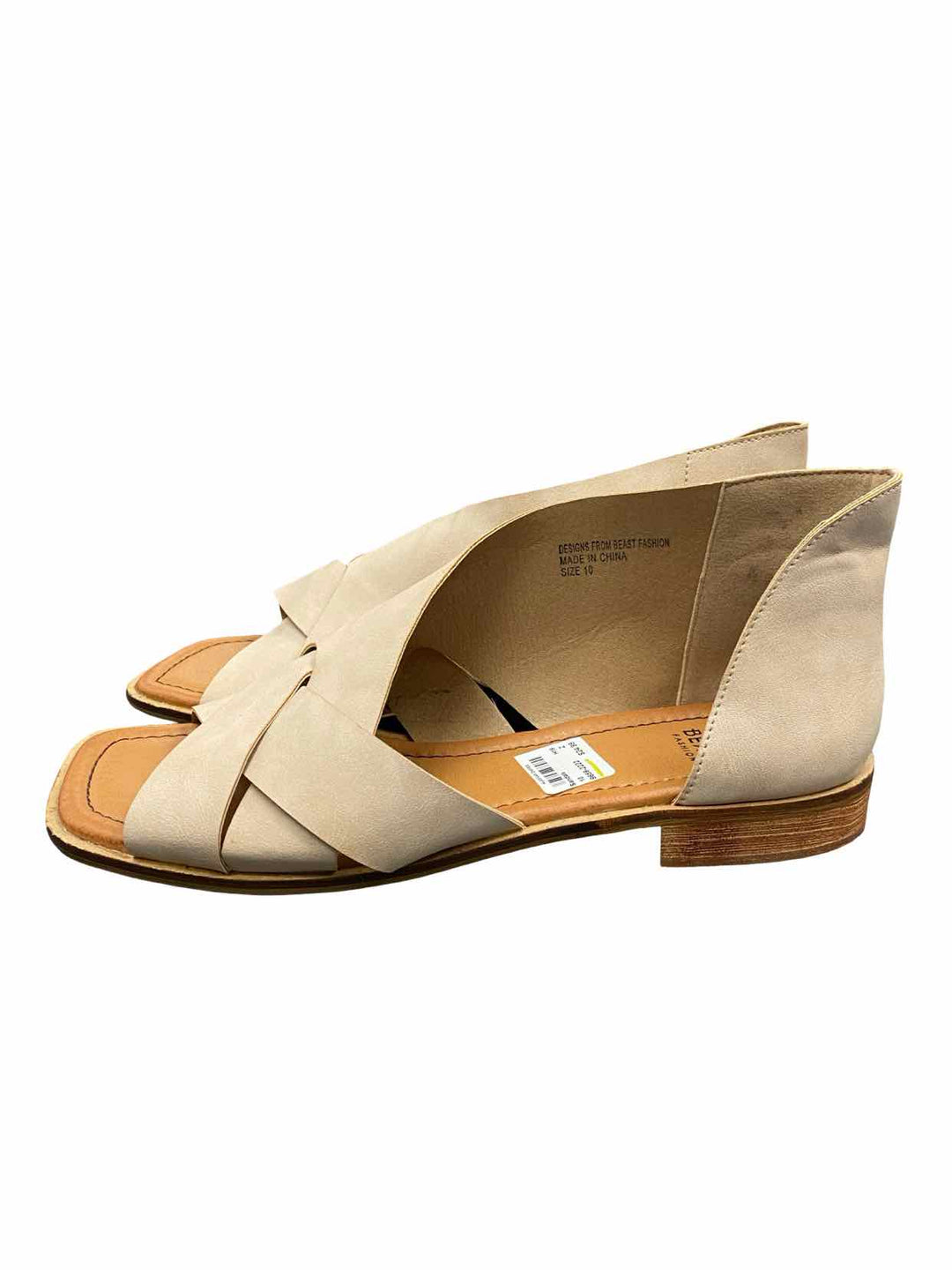 Beast Fashion Shoe Size 10 Tan Sandals