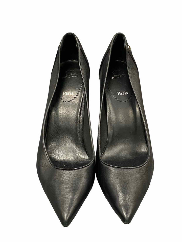 Christian Louboutin Shoe Size 38.5 Black Leather Kate 85 Heels