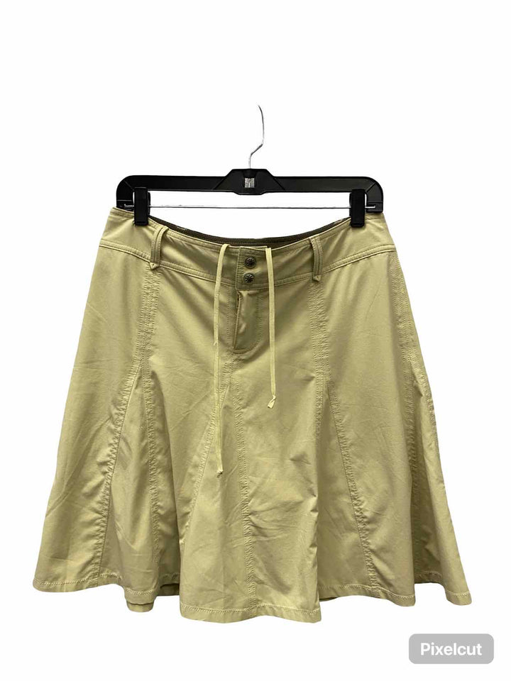 Athleta Size 8 Yellow Pleated Skirt