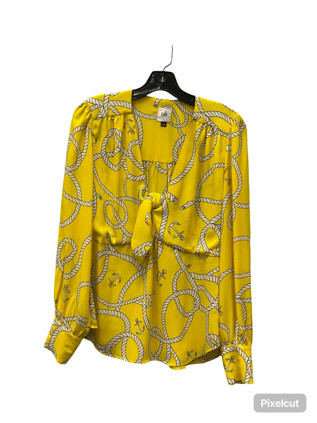 Cabi Size S Yellow White anchor Long Sleeve Shirts