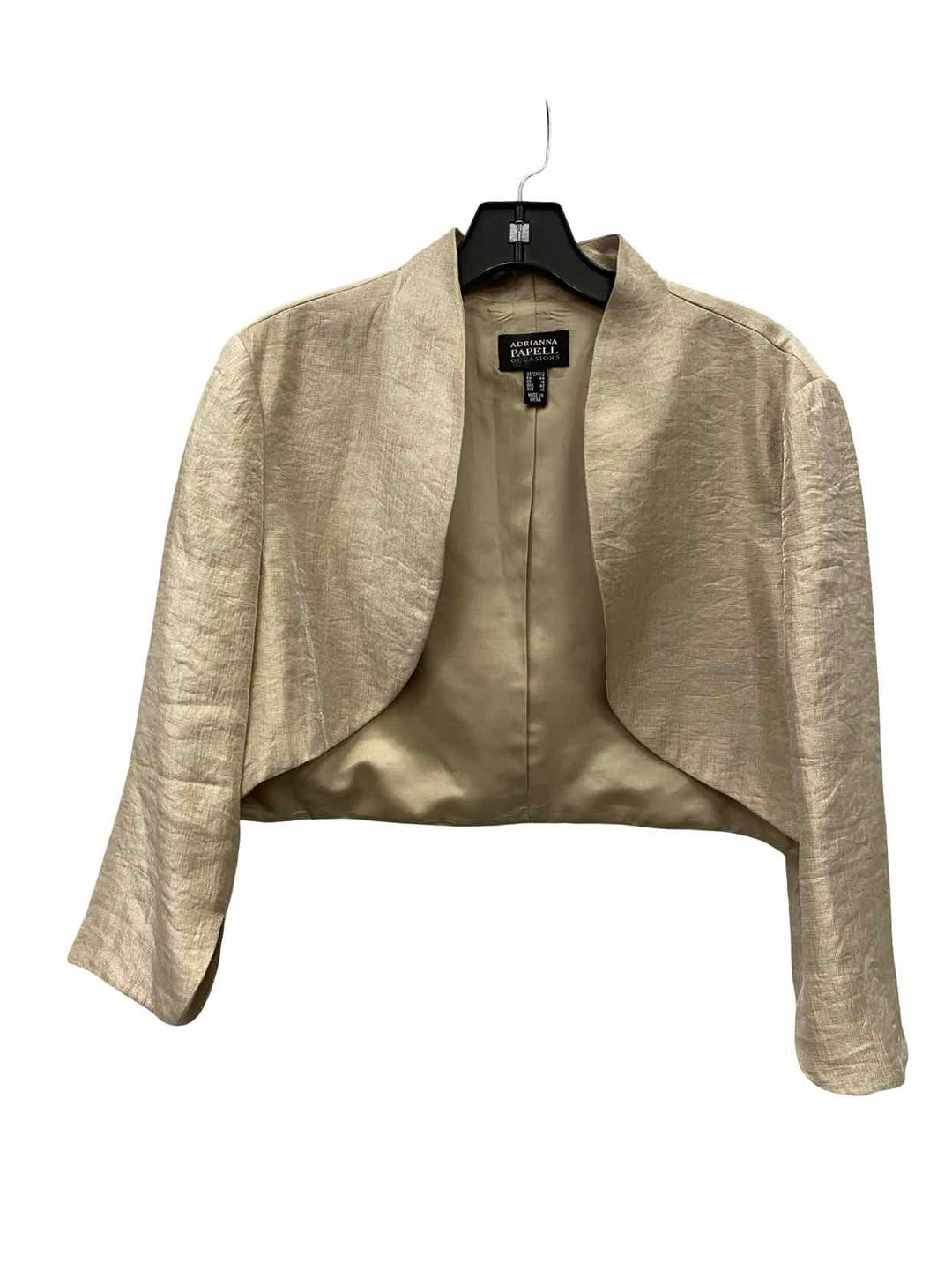 Adriana Papell Size 12 Beige Jacket