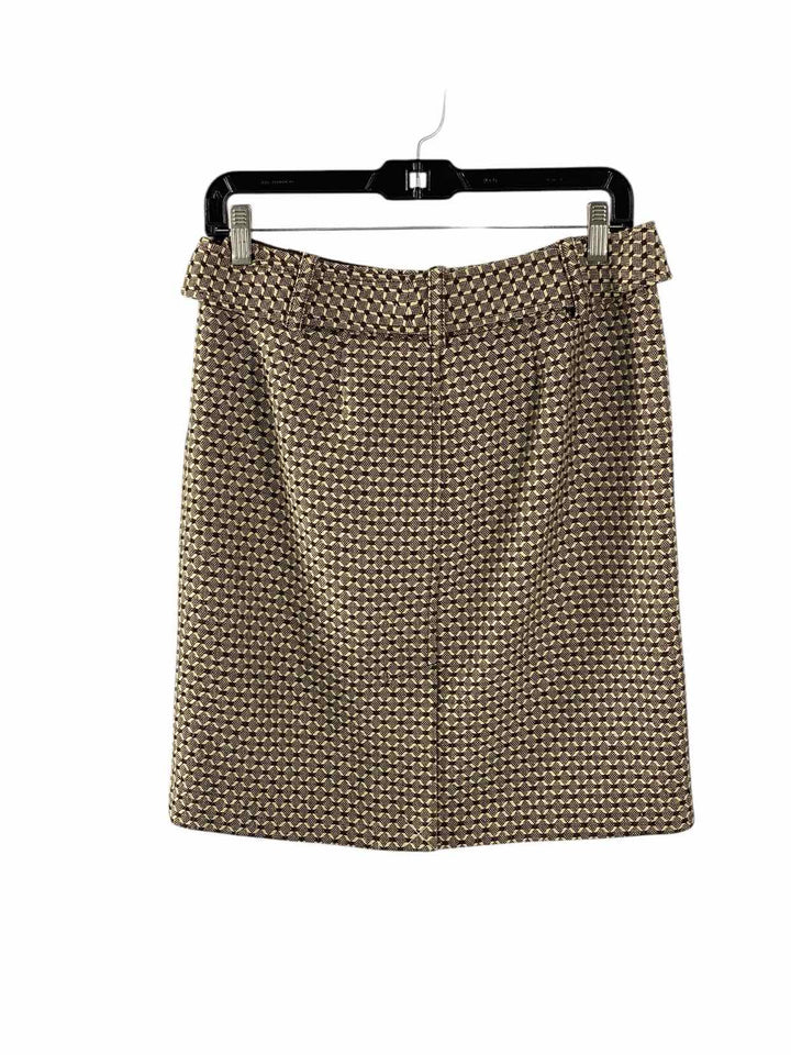 Ann Taylor Size 6P Beige Brown Print Skirt
