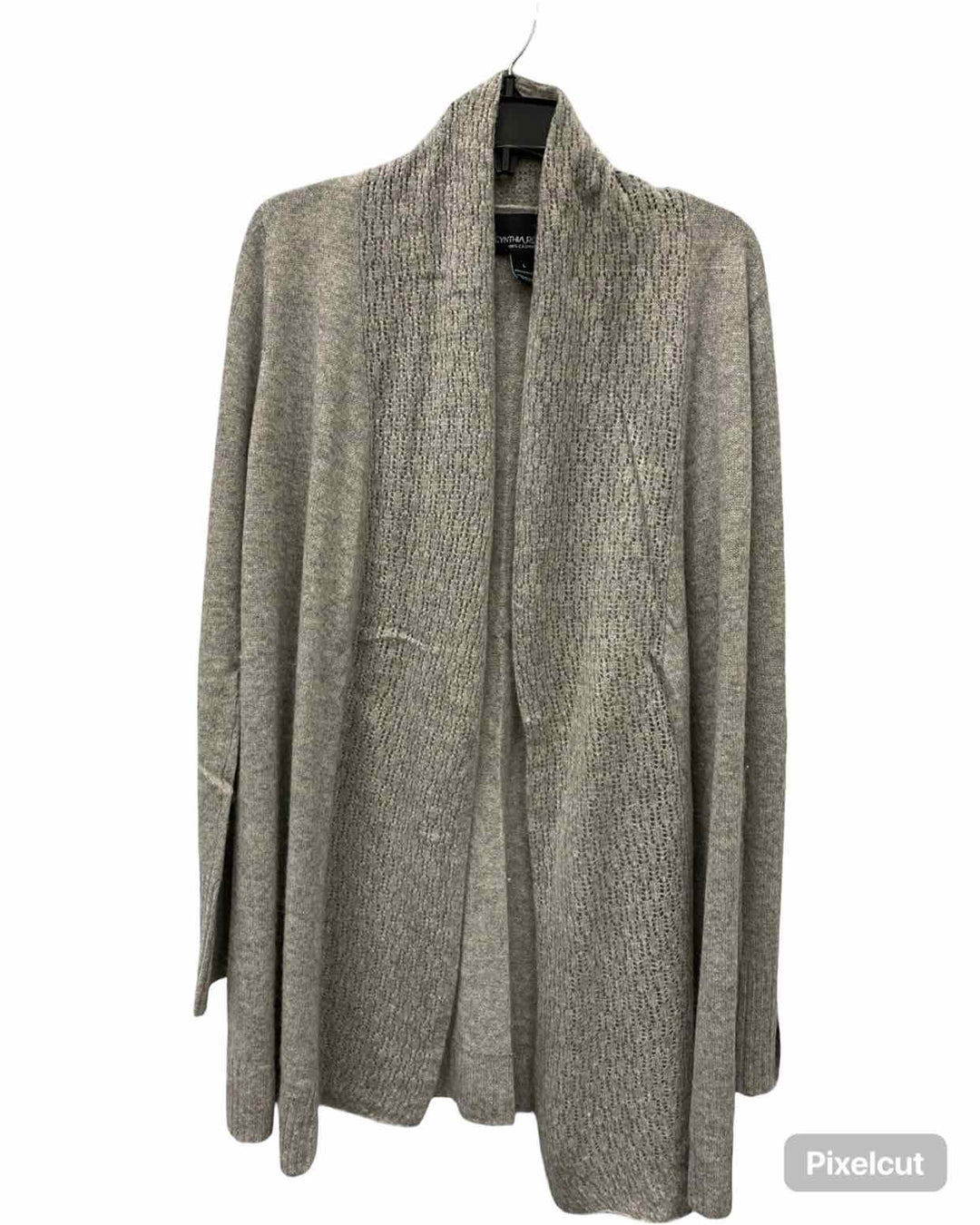 Cynthia Rowley Size L Grey 100% cashmere Sweater