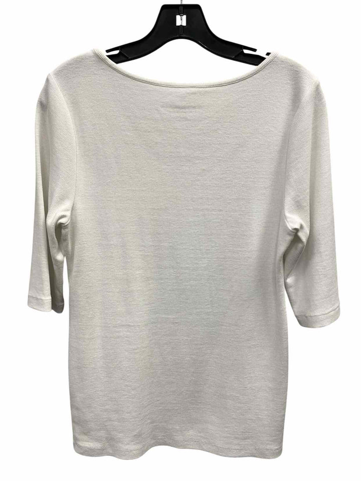 Soft Surroundings Size M White Short Sleeve Shirts