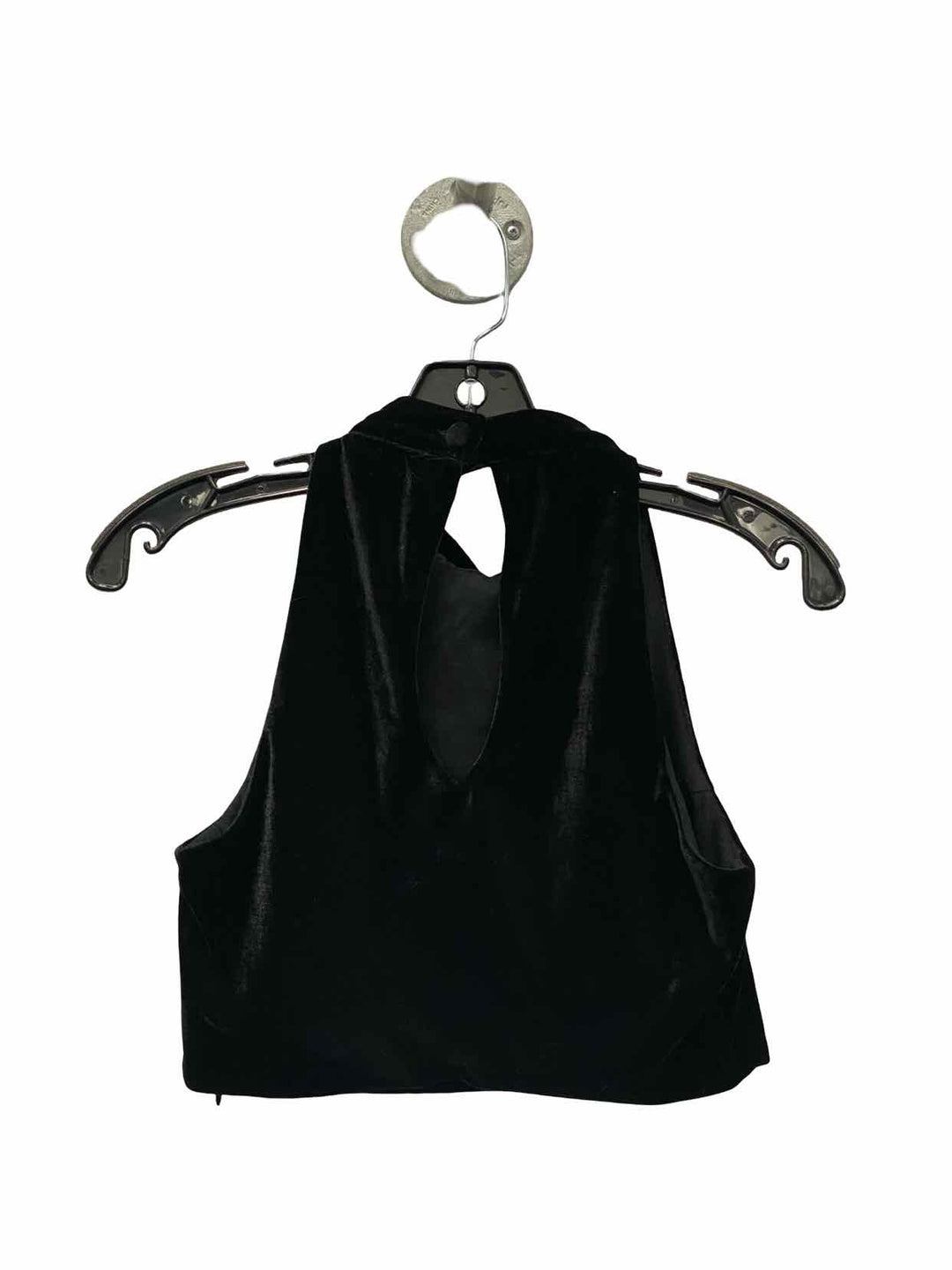 For love & lemons Size S Black Velvet Crop Tank Top
