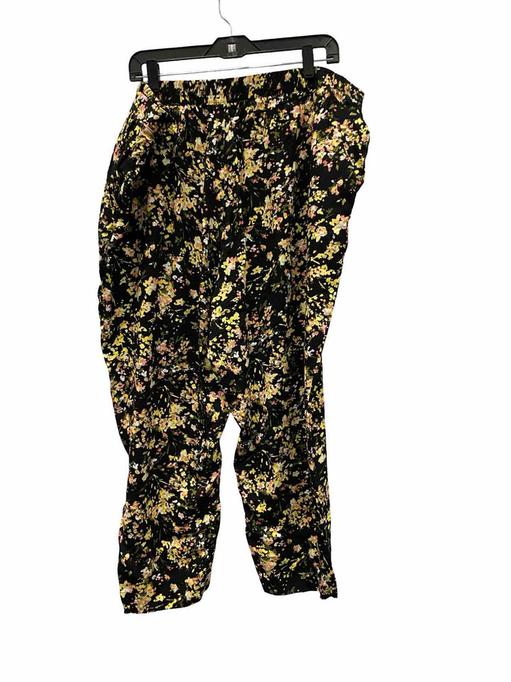 Jessica Simpson Size XXL Black Floral Pants