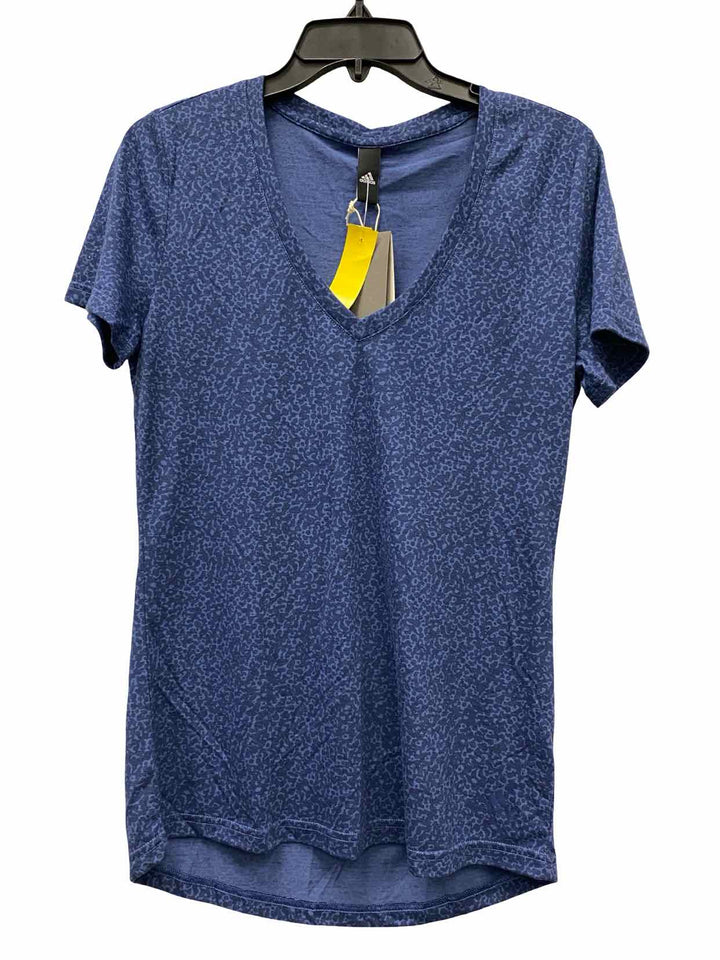 Adidas Size M Blue Short Sleeve Shirts
