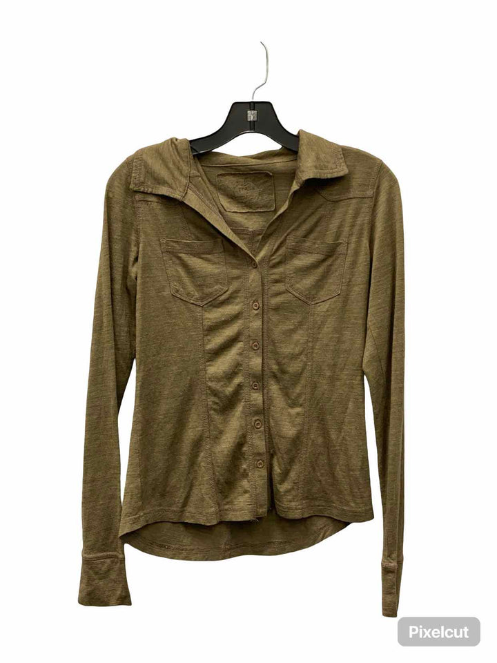 PrAna Size M Brown Long Sleeve Shirts