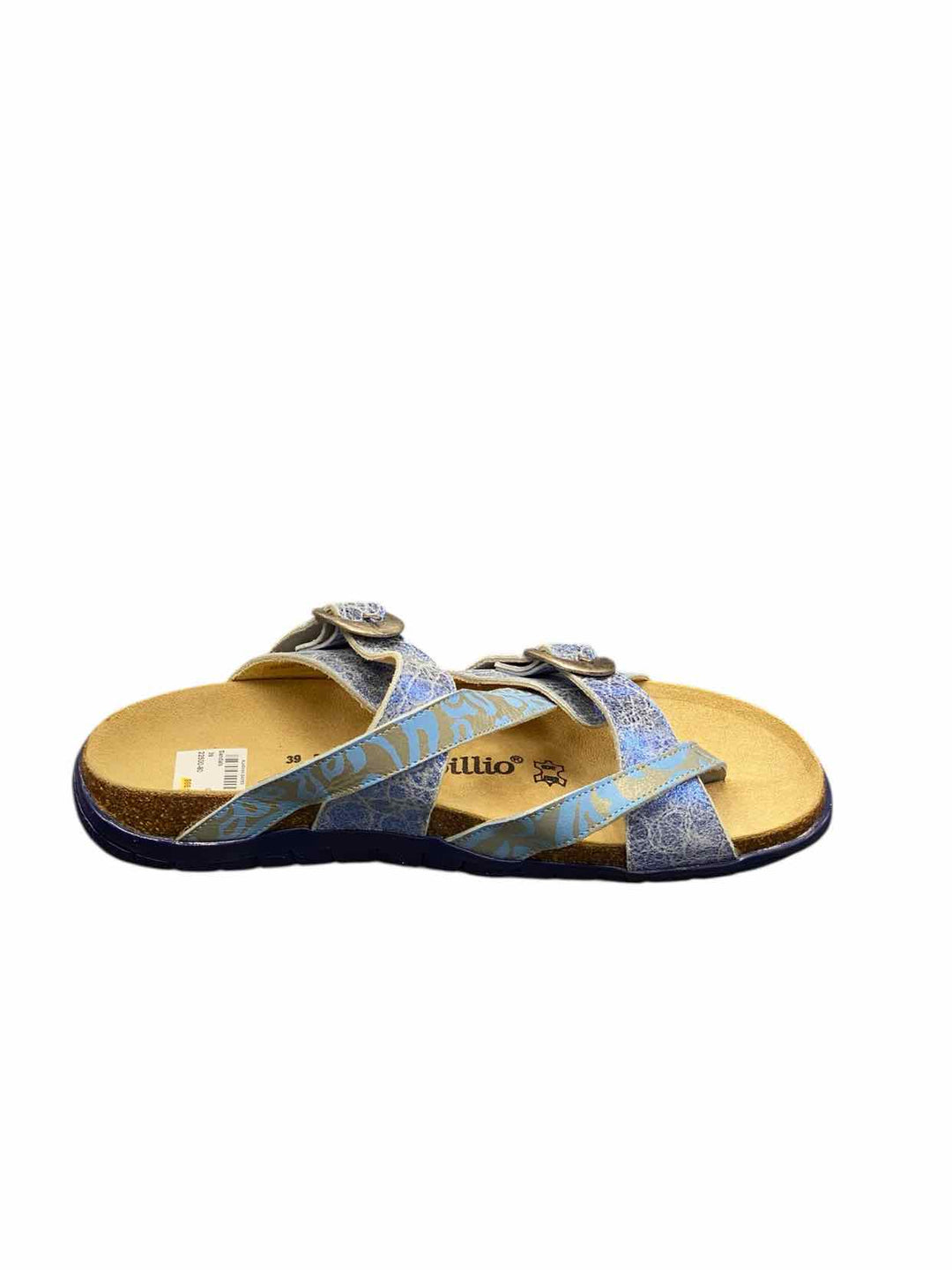 Birkenstock Shoe Size 39 Blue Tan Leather NWOT Sandals